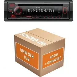 Kenwood KDC-BT460U Autoradio Einbaupaket für BMW 5er E39 (1995-2004)