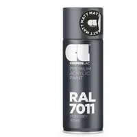 COSMOS LAC Acryllack Sprühdose in Vielen RAL Farbtönen  400ml Spraydose Perfekt für DIY Upcycling  RAL 7011 Eisengrau Matt