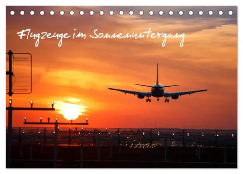 Holger Gräbner | Flugzeuge im Sonnenuntergang (Tischkalender 2026 DIN A5...