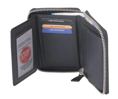 GlücksNugget Geldbörse SN Damenbörse LEMONDO, schwarzl
