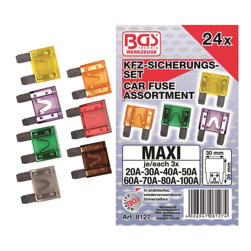 BGS-8127 KFZ-Sicherungs-Satz Maxi 24-tlg.