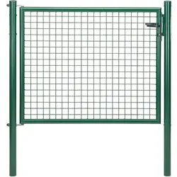 Gust. Alberts Gartentor einflügelig grün RAL 6005 - Gartentor in robustem Design, 1.250 mm x 1.000 mm, ideal für einen eleganten Zugang zu Ihrem Garten.