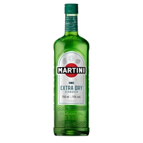MARTINI Extra Dry Wermut Aperitif, 15% vol., 75cl / 750ml, heller italienischer weißer Wermut, angereichert mit handerlesenen Botanicals