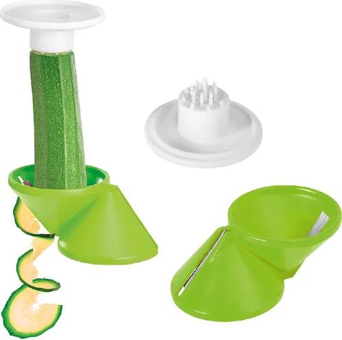 Metaltex 252799080 Deko-Spiralschneider, lime/weiß, 3-teilig (1 Set)