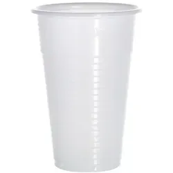 DayBays 400 Stk. Trinkbecher 200ml Ø7cm Plastikbecher 0,2L weiß PP