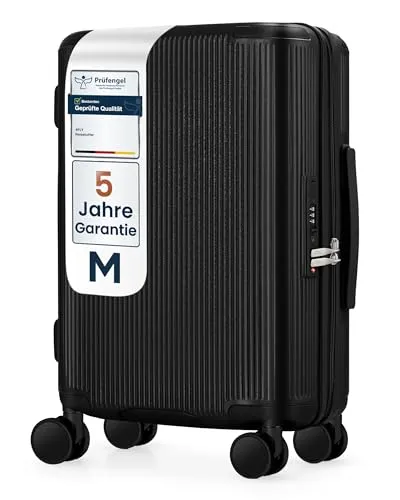 4FLY Leichter Premium Hartschalen-Handgepäckkoffer M – 57×36×22 cm mit TSA-Schloss und USB-Ladeanschluss