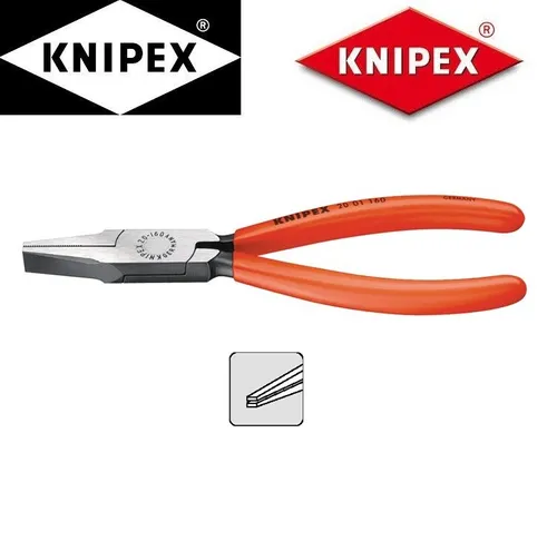 KNIPEX 20 01 140 Flachzange 140mm Spezial-Werkzeugstahl geschmiedet & ölgehärtet