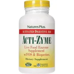 Natures Plus Acti-Zyme – 180 Kapseln - Nahrungsergänzungsmittel mit Verdauungsenzymen, die die Verdauung von Proteinen, Kohlenhydraten und Fetten unterstützen. Ideal für eine gesunde Verdauung.