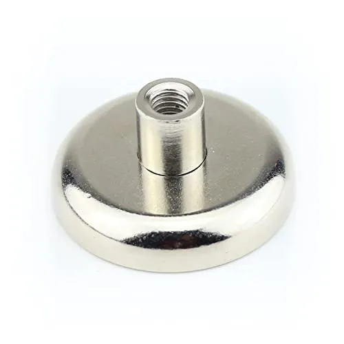 Neodym Flachgreifer Topfmagnet Ø36x8 mm N35 Magnet mit Gewindebuchse Gewinde M6x10mm