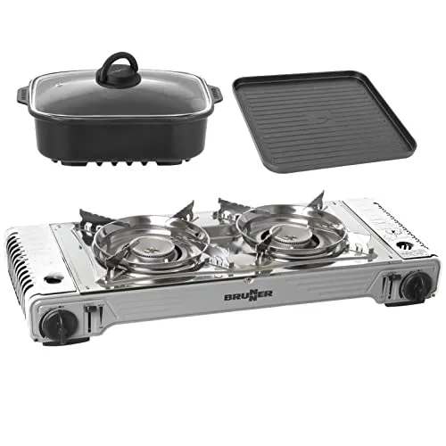 BRUNNER Camping-Kocher Zweiflammig DEVIL DOUBLE GRILL