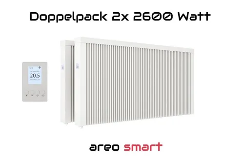 eVARMO areo smart 2600 W Elektro-Heizkörper Paketset