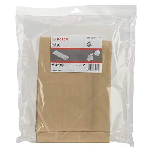Bosch Professional Papier Staubsauger Beutel (5 Stück, für GAS 35, in Plastikhülle), 2607432035, Farbe, Size