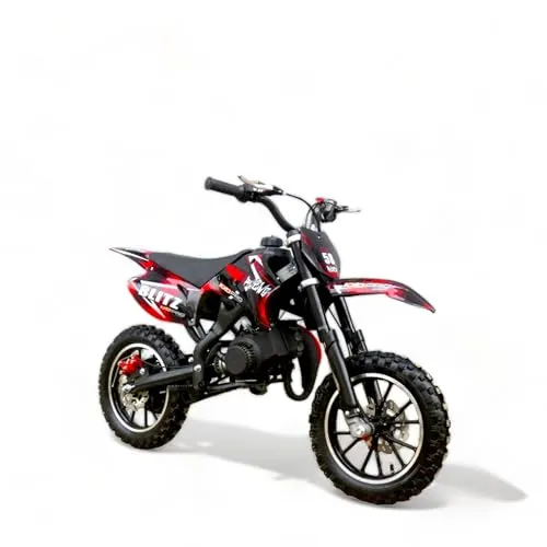 KXD 708A 49cc 2Takt Dirt Cross Pocket Midi Enduro Dirtbike Enduro Motocrossbike Motocross Motorrad Cross 60cm Sitzhöhe 10 Zoll Vorderrad Motor Pocketbike (rot, KXD 708A 49ccm 2T)
