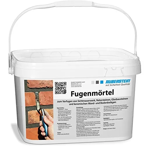 Ruberstein® Fugenmörtel anthrazit im 10 kg Eimer