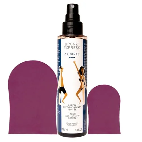 Academie Bronz'Express Selbstbräuner Lotion 100ml + Applikator für Körper & Gesicht