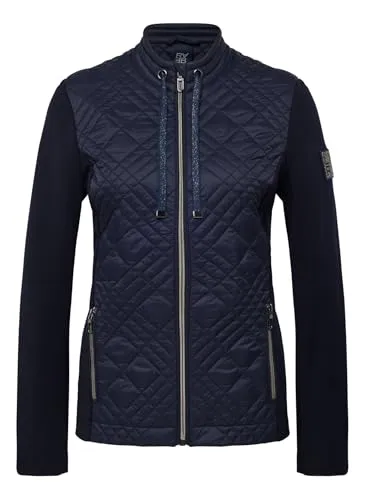 Rabe Damen Jacke Unifarben Dunkelblau - Funktionsjacke in eleganter Steppoptik – ideal für jede Gelegenheit, aus hochwertigem Polyamid-Polyester-Mix gefertigt und bequem geschnitten.