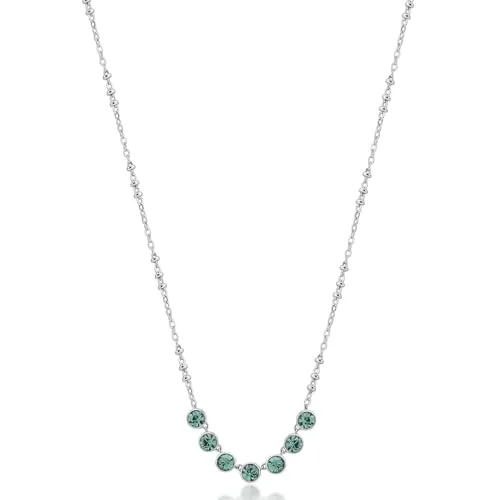 Brosway Damen Halskette SYMPHONIA aus Edelstahl mit Kristallen in der Farbe Silber mit Karabinerverschluss, Länge: 45 cm, BYM160