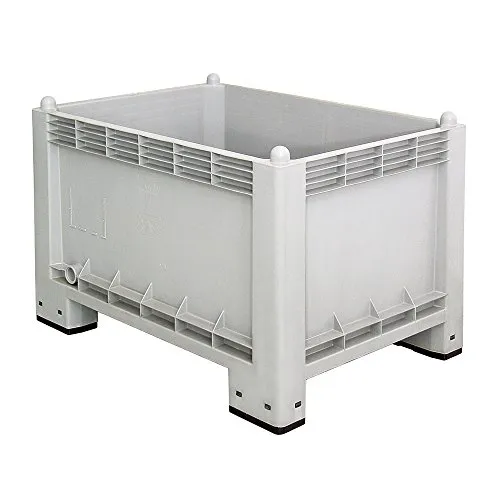 BRB Palettenbox 300 Liter mit 4 Füßen - Robuste Palettenbox mit geschlossenen Wänden und Boden, ideal für Lagerung und Transport von Waren, Maße: 1000x700x650 mm.