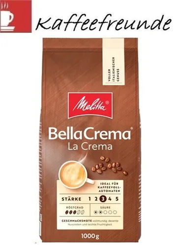 Melitta Bella Crema La Crema Kaffee Bohnen 1KG in braun von Melitta