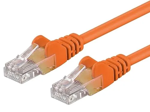 PremiumCord Netzwerkkabel, Ethernet, LAN & Patch Kabel Cat6, UTP, Schnell flexibel & Robust RJ45 Kabel 1Gbit/S, AWG 26/7, Kupferkabel 100 Prozent Cu, Orange, 7m