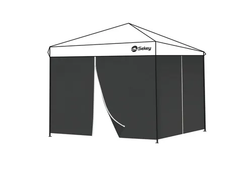 Sekey 2PCS Seitenwände für Pavillon 3x3 - Wasserdicht und Winterfest - Pavillon-Zubehör mit 1 Fenster und 1 Tür, aus robustem 210D Oxford-Gewebe für optimalen Regen- und Sonnenschutz. Ideal für Outdoor-Veranstaltungen und einfach zu montieren.