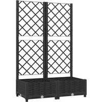 vidaXL Pflanzkübel mit Rankgitter 80x40x121,5cm - Garten-Zubehör mit witterungsbeständigem PP, ideal für Balkon und Terrasse, bietet Platz für viele Pflanzen und Blumen.