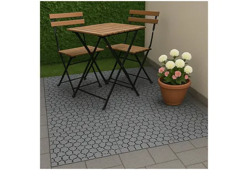 HTI-Living Outdoor-Bodenplatte Gehwegplatten 30 x 30 cm Nessa Stone, Set, 4-St., 4 Bodenplatten, Terrassenplatte Gartenplatten