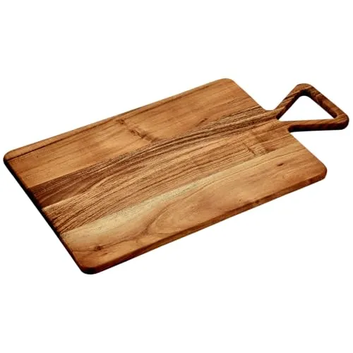 Kesper Schneidebrett Akazienholz 29131 - 54 x 30 x 1,5 cm, langlebig und messerschonend mit praktischem Griff für die Küche