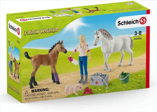 Schleich Farm World Arztbesuch bei Stute und Fohlen 42486