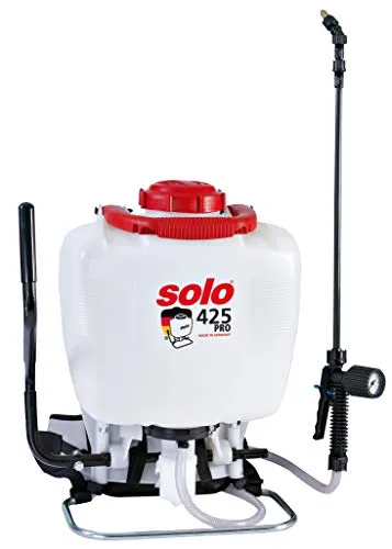SOLO 425 Pro Rückenspritze, Rot - Gartenspinklergerät mit 15 Litern Füllvolumen und max. Spritzdruck von 6 bar. Ausgestattet mit einem komfortablen Profi Rückentragesystem und verstellbarer Teleskop Carbonlanze für präzises Spritzen.