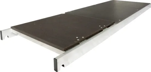 Krause Belagbühne MONTO ProTec 2 x 0,60 m - Baugerüst mit hoher Tragfähigkeit und flexibler Reichhöhe, ideal für sichere Arbeiten in der Höhe.