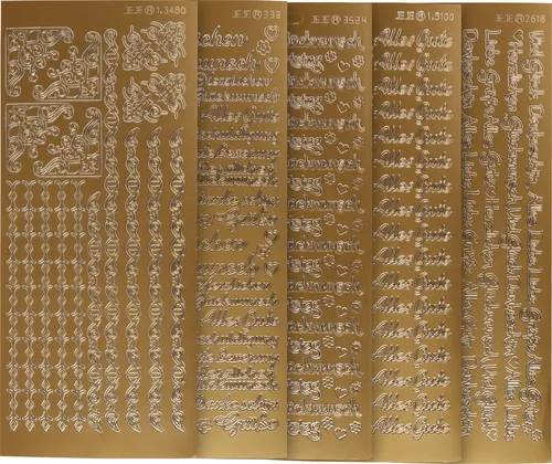 VBS Sticker Reliefsticker-Set Glückwünsche, 5 Bogen von VBS