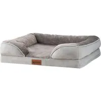 Ecosa EO-6080 Orthopädisches Hundebett 71 x 58 x 18 cm - Wasserfest & Rutschfest - Ergonomisches Hundebett aus hochwertigen Materialien, ideal für Komfort und Unterstützung. Mit wasserabweisendem Innenfutter und rutschfester Unterseite für sicheren Halt und pflegeleichte Nutzung.
