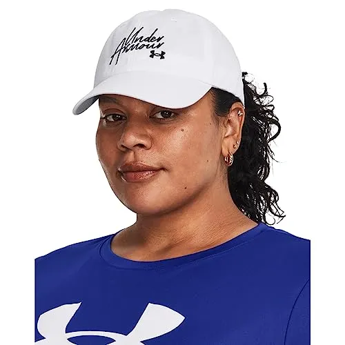 Under Armour Damen Kappe Favorites Hat 1369790 in Weiß/Schwarz - Stylische Under Armour Damen Kappe für den Alltag, mit einem modernen Design und optimalem Tragekomfort. Ideal für sportliche Aktivitäten oder Freizeit.