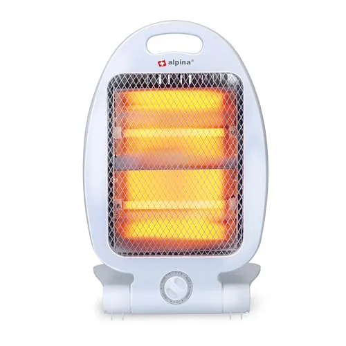 alpina Heizgerät Quarz Kompakt auf Fuß - 800 Watt Elektrischer Heizer - Heizgeräte für effiziente Wärme: Der kompakte Quarz-Heizer mit 800 Watt sorgt für schnelle Wärme und ist ideal für jeden Raum.