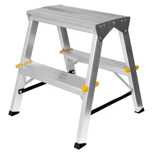 Zweiseitige Aluleiter Klappleiter 2x2 Stehleiter