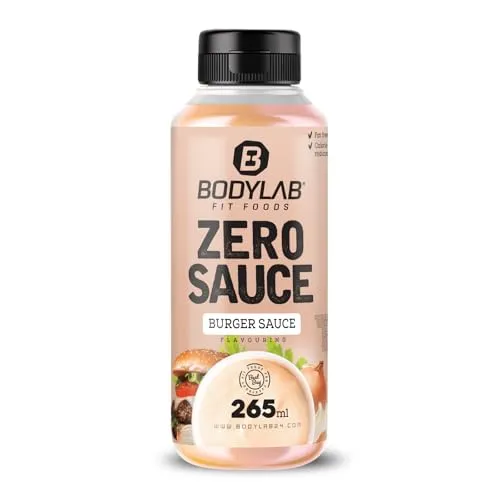 Bodylab24 Zero Sauce Burger Sauce 265ml, kalorienarm, nur 3-9 kcal je 15g Portion, fett- und zuckerreduziert, perfekt zum Verfeinern von Gerichten, als Sauce oder Dressing, ideal für jede Diät