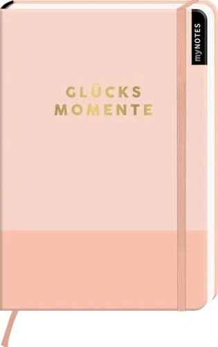 myNOTES Notizbuch A5: Glücksmomente: Notebook medium, gepunktet | In minimalistischem Desgin / Pastell Rosé: Ideal als Bullet Journal oder Tagebuch