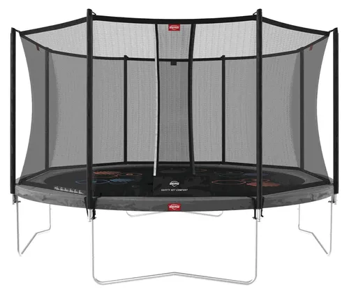 BERG Trampolin Favorit Regular 430 Grey Levels mit Sicherheitsnetz