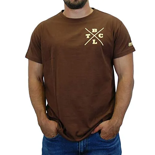 Brachial Premium Herren T-Shirt Beach Regular Braun L - für Freizeit Bodybuilding Workout Gym Kraftsport Fitness