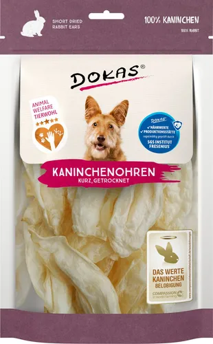 Dokas Kaninchenohren ohne Fell 70 g, getrocknet
