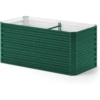 ok-Living Hochbeet Kräuterbeet 180x90x80cm - Hochbeete-Kit für frische Kräuter und frühe Gemüseanzucht, aus pflegeleichtem Stahl, ideal für jeden Garten