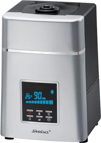 Steba LB 5 Luftbefeuchter schwarz/weiß 100 W - Luftbefeuchter für optimales Raumklima, mit 6,0 l Wassertank und Timer-Funktion für individuellen Komfort.