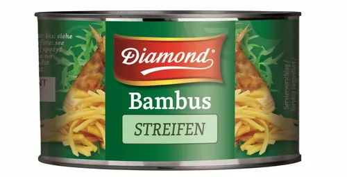 [ 227g / 140g ATG ] DIAMOND Bambussprossen, Streifen / Bambus