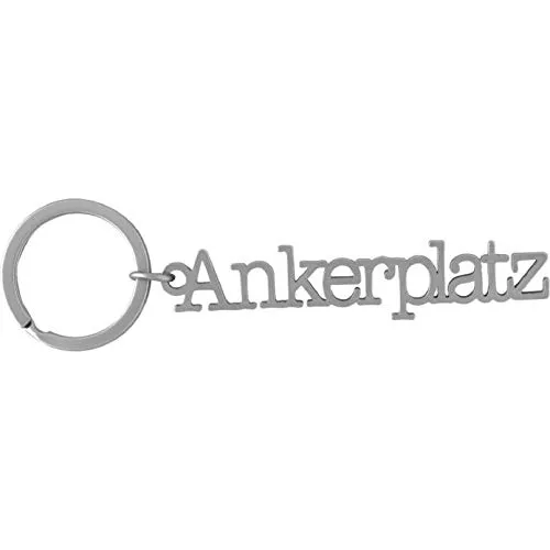 Sheepworld, Gruss und Co - 47043 - Schlüsselanhänger, Ankerplatz, Metall, Größe mit Schlüsselring: 9,6cm x 3cm, Farbe: Silber