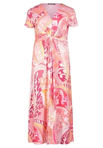 Betty Barclay Sommerkleid bunt 46 - Elegantes Sommerkleid in pink, ideal für warme Tage, aus 95 % Polyester und 5 % Elasthan für optimalen Tragekomfort.