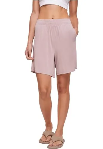 Urban Classics Damen Shorts - Ladies Modal Shorts in Duskrose 4XL - Damen-Shorts aus hochwertigem Modal, besonders weich und bequem, ideal für entspannte Sommertage.