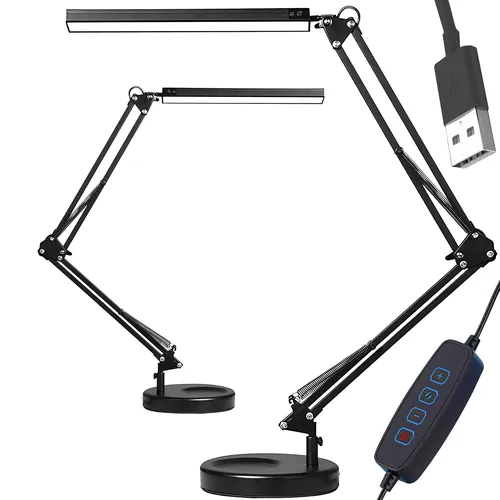 LED Schreibtischlampe Dimmbar mit 3200K-6500K Farbtemperaturen für Augenschutz, Tischlampe, Leselampe, für Büro, Lernen, Arbeit, Geschenk Retoo