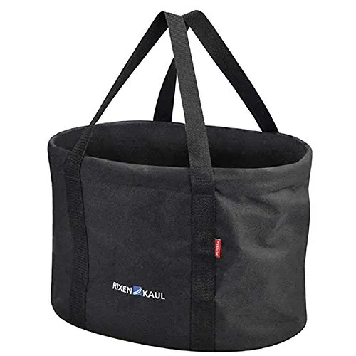 KLICKfix 0300S Lenkertasche Shopper - Schwarz - Fahrradtaschen mit 38x29x25cm, ideal für den Einkauf und einfach am Fahrrad zu befestigen.