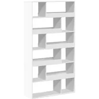 vidaXL Raumteiler Weiß 100x33x187,5 cm - Praktischer Raumteiler aus Holzwerkstoff mit 12 Fächern, ideal für Bücher, Deko und mehr. Pflegeleicht und vielseitig einsetzbar, perfekt für jedes Zuhause.